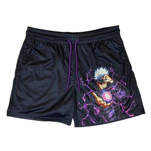 Men's Shorts Anime Jujutsu Kaisen Shorts Men Sports Casual Clothing Fitness Workout Running Quick-Drying Shorts Mens Gym Training Shorts 230317