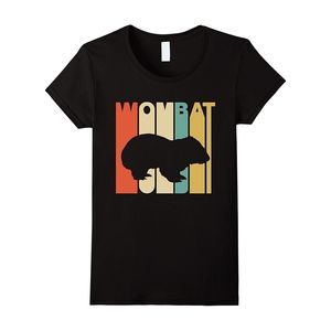 Męskie tshirty w stylu vintage Wombat Silhouette Tshirt Streetwear Cartoon zabawna marka marki 100 % bawełnianej drukującej top koszulka 230317