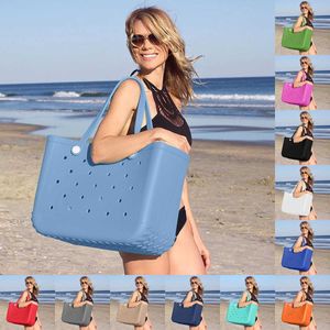 Bolsas de praia 1pcs Moda ao ar livre EVA Hole Storage Armazenamento Hand Pet Big Water impermeabilizável Saco de Crossbody 230320