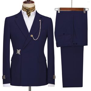 Sumpi maschili pantaloni blazer per uomo decorazione giacca designer italiano feste matrimoniale slim fit homme banchet tuta giacca