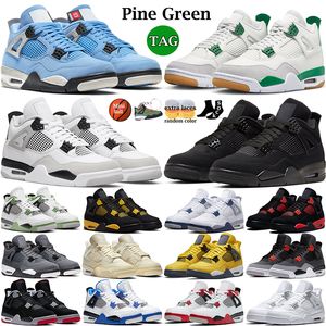 4 basketball shoes for men women 4s Pine Green Military Black Cat Sail Red Thunder White Oreo Cool Grey Blue University Seafoam mens sports sneakers