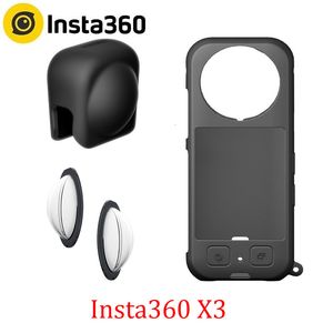 Tripods Insta360 X3 Silicone Protective Case Body Cover Lens Guards Cap For Insta 360 X 3 Accessories 230320