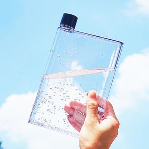 Water Bottles Portable Book Paper Cup Botlte Flat Bottle Clear Pad Drinks Kettle Notebook Drink For