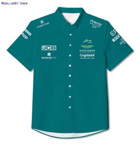 wangcai01メンズTシャツ2023夏の新しいカジュアルシャツF1チームアストンマーティンシャツフォーミュラワンドライバーアロンソ新しいデザインメンズファッショントップシャツTシャツ0320H23