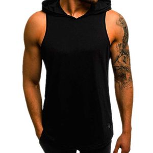 Hommes Débardeurs Gym Hoodies Débardeur Hommes Fitness Shirt Bodybuilding Singlet Workout V Hommes Sans Manches Fitness Workout Sportswear Tops Homme A50 Z0320