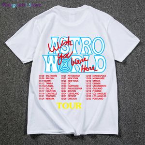 Wangcai01 DIY T-Shirt Yeni Yaz Hip Hop T Gömlek Erkekler Kadınlar Cactus Jack ASTROWORLD Harajuku T-Shirt BURADASINIZ tter Baskı Tee Tops 0320H23
