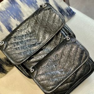 Tasarımcı Çantalar Omuz Çantası Lüks Tasarımcı Niki Waxy Deri Messenger Kadınlar Çapraz Vücut Çanta Satchel Lady Vintage Tasarım Sacoche Classic Sıkıntılı