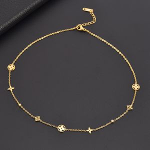 Elegant Brand Gold Clover Necklace Bracelet 18K Gold Stainless Steel Wedding Jewelry for Women