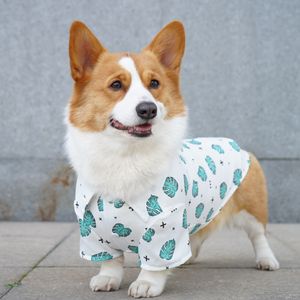 ペットシャツ犬アパレルファッションサマーテディポメラニアンコーギーペット服ハワイアンスタイル快適で通気性のある猫犬の服
