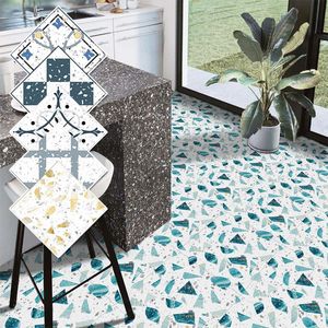 Wall Stickers 4pcs Self Adhesive PVC Bathroom Waterproof Floor Sticker Kitchen Living Room Bedroom Tiles Home Decoration Decal