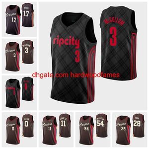 Herren Patrick Patterson Quinn Cook Larry Nance Jr. Tony Snell C.J. Damian Lillard McCollum Chocolate 2021 Basketball City Trikot