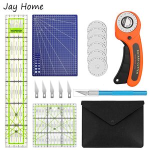 Cutting Mat Sewing Rotary Cutter Kit 45mm med 5 blad Patchwork Ruler Precision Knife for Quilting Crafts 230320