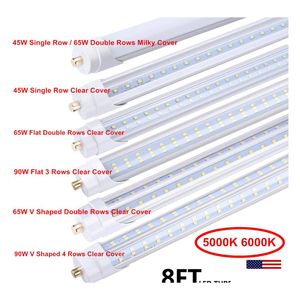 Tubi Led 8Ft Fa8 Single Pin T8 8Foot Tube 65W 8 Piedi Lampada Fluorescente Luci Negozio Drop Delivery Illuminazione Bbs Dhx3R