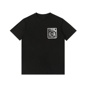 고급 상품 로우 셔츠 남자 티셔츠 티셔츠 여름 디자이너 T Man with Loewee Top Print 짧은 슬리브 럭셔리 스트리트 티 트렌드 탑 Loewee Bag 3235