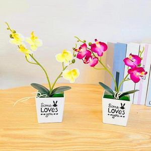 Fiori decorativi 1 set Simulazione Bonsai Squisito fiore di seta finta Pratico per la vita quotidiana Pianta artificiale finta in vaso