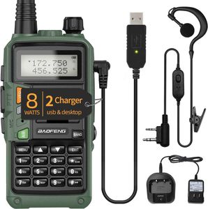 Baofeng Radio Handheld Ham Radio UV-S9 Plus 8W högeffekt bärbar tvåvägsradio med 2200 mAh-batteri och USB-laddningskabel Interphone