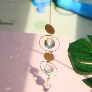 Garden Decorations Moon Suncatcher Crystal Ball Prisma Pendant Rainbow Maker Hanging Sun Catcher Gemstones Window Ornament Home Garden Decor 2022 AA230320