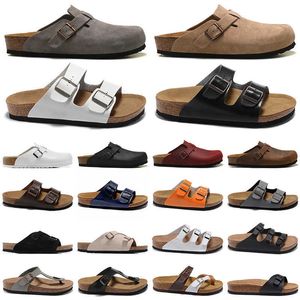 Designer Sandals Bostons Clogs Slippers Men Women slides slipper Soft Footbed Suede Leather Buckle Strap Shoes Outdoor Size 35-47