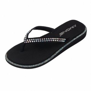 Infradito da donna Aimone Ciabatte estive Muriel Sandali da donna con strass multicolore con tacco basso Infradito da spiaggia da donna Scarpe da spiaggia casual851 s