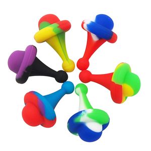 Heady glass bongs Hookah/Hot High-quality silicone hookah glue soft luminous shockproof ashtray multi-color selection