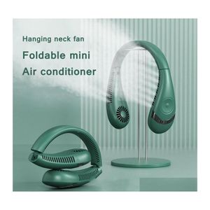 Andere Home Garden Wiederaufladbarer, tragbarer, leiser, blattloser, hängender Hals-Klimaanlagenventilator, 3-Gang-angepasste Reise, Outdoor-Halter C Dhes8