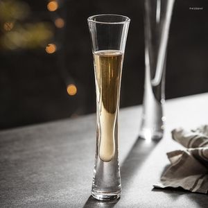 Şarap Gözlük Kalitesi Şampanya Glitter Flütler Temiz Bardaklar Kabarcık Lale Kokteyl Bar partisi hediye düğün kabarcıklı