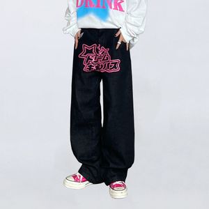 Мужские джинсы Four Seasons Retro Brand Clothing Emelcodery Harajuku Loose Straight Casual Wind Pants Streetwear ins 230320