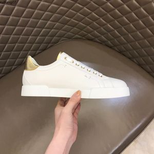 Lady Flat Casual Shoes Womens Travel Leather Lace-Up Sneaker Cowhide Fashion Letters Woman White Brown Shoe Platform Men Gym Sneakers MJKIIP RH7000001