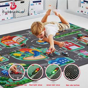 Carpet Children Play Mat LED Lighter Rode Rugs For Kid Carpets Climb Puzzle Present Fashion Floor Car Birthday Gift 230320