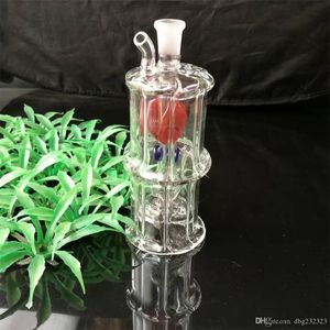 Hookahs Maple Leaf Water Bottle Glass Bongs Tillbehör, glasrökrör Färgglada mini Multi-