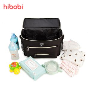 DIAPER Väskor Hibobi Waterproof Mummy Oxford stor kapacitet Mommy Travel Moderskap Mother Baby Salare Organizer 230317