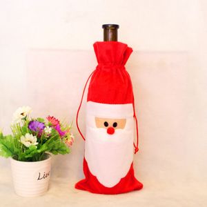 Andra barprodukter Barware Kitchen Dining Home Garden LL Nya Santa Wine Bags Christmas Gift Bag Dekorationer Röd flaska 100 st