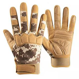 Luvas de ciclismo Homens homens mulheres esportes ao ar livre fitness bicycle bicycle luvas de ciclismo Exército Camuflagem Tática Militar Fight Protect Mitten N31 230317