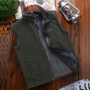 Men's Vests Polar Fleece Sleeveless Jackets Outdoor Sports Hiking Running Skiing Casual Vest for Adults Teenagers Inner Waistcoat 5XL 230320