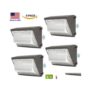 Outdoor Wall Lamps Led 120W Dusk To Dawn Commercial Industrial Wallpack Fixture Lighting Daylights 5000K Ac90277V Ip65 Dlc Etl Liste Dhdt8
