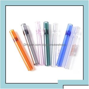 Rauchen Rohre Großhandel Dicke Pyrex Og Glas Rohr 4 Zoll One Hitter Steamroller Filter Zubehör Shisha Halter Für Ci Dhemk