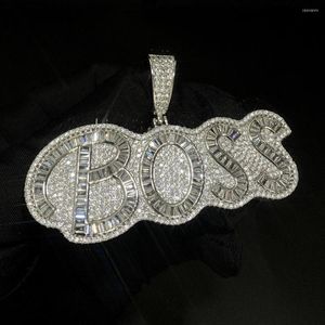 Łańcuchy prostokąta CZ Letter B Wisiant Naszyjnik Bling Gold Srebrny Srebrny Wyleczony Cubic Cyrronia Charm mężczyzn Kobiety Biżuteria Hiphop