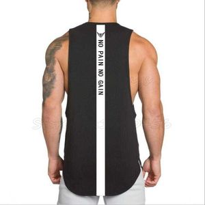 Tampo masculino Brand sem dor sem ganho Cloing bodybuilding stringer gym tank top Men fitness singlet algodão camisa sem mangas SCLE V Z0320