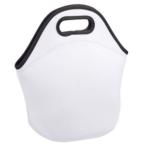 Sublimazione Blank White Lunch Bags Stampa a trasferimento termico Bento Bag con cerniera Isolamento Neoprene Tote Borsa isolata Regalo fai da te Scuola Casa mare B5