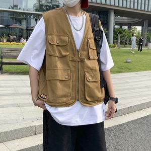 Men's Vests Men Jacket Summer Autumn Outdoors Sleeveless Casual Travels Thin Fishing Waistcoat Male Clothes 230320