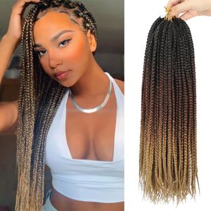 24 Inch Bohemian Box Braid Braids Hair Goddess Faux Locs Twists Crochet Synthetic Hair Extensions