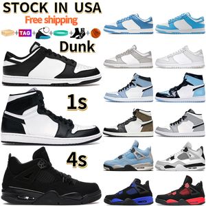 США Stock Dunks 1S 4S баскетбольная обувь Jumpman 1 4 SB Low Local склад Дизайнерские Дизайнерские кроссовки на открытом воздухе.
