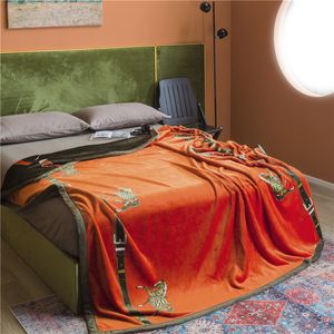 Blankets Luxury Throw Blanket Double Sided Printed Plaid Bedspread on The Bed Knitted Thick Warm Soft Stitch Blanket Sofa Cover Picnic 230320