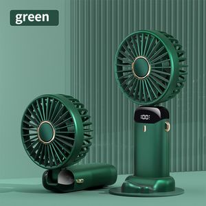 USB Mini Wind Power Handheld Fan Outdoor Mini Creative Desktop Office Mute Folding Fan Portable Cooling Held Digital Display Fan