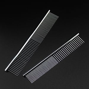 Stainless Steel Pet Combs Cat Dog Grooming beauty tools Professional Tool Rounded Teeth for Removing Knots Tangles dh2999