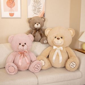 40/50/60CM Kawaii Sitting Teddy Bear Plush Toys Lovely Bowtie Bear Plush Pillow Cute Valentine's Birthday Gift Doll for Girls