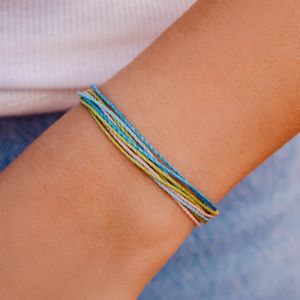 Handmade Braided Bracelets Hot Selling Bohemian Wax Bracelet Colorful Mixed Color Drawstring Hand Rope for Women Girls