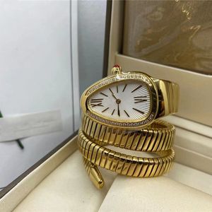 Womens Watch Designer Watchs Fashion Double Ring Snake Steel Steel Watch Strap Diamond Watch Waterproof Design Luxury Watch Watchwatches عالية الجودة