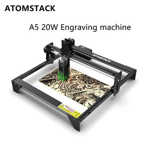 Skrivare A5 20W Atomstack Laser Engraver 4.5W-5W Output PowerLaser Cutting Machine Wood Cutter Carving Marking för akrylläder