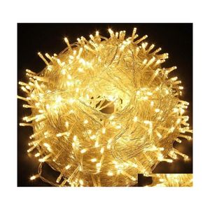 Led Strings String Light 10M 20M 30M 50M 100M Ac220V Xmas Holiday Waterproof Christmas Lights 9 Colors Decoration Lamp Drop Delivery Dhw5H